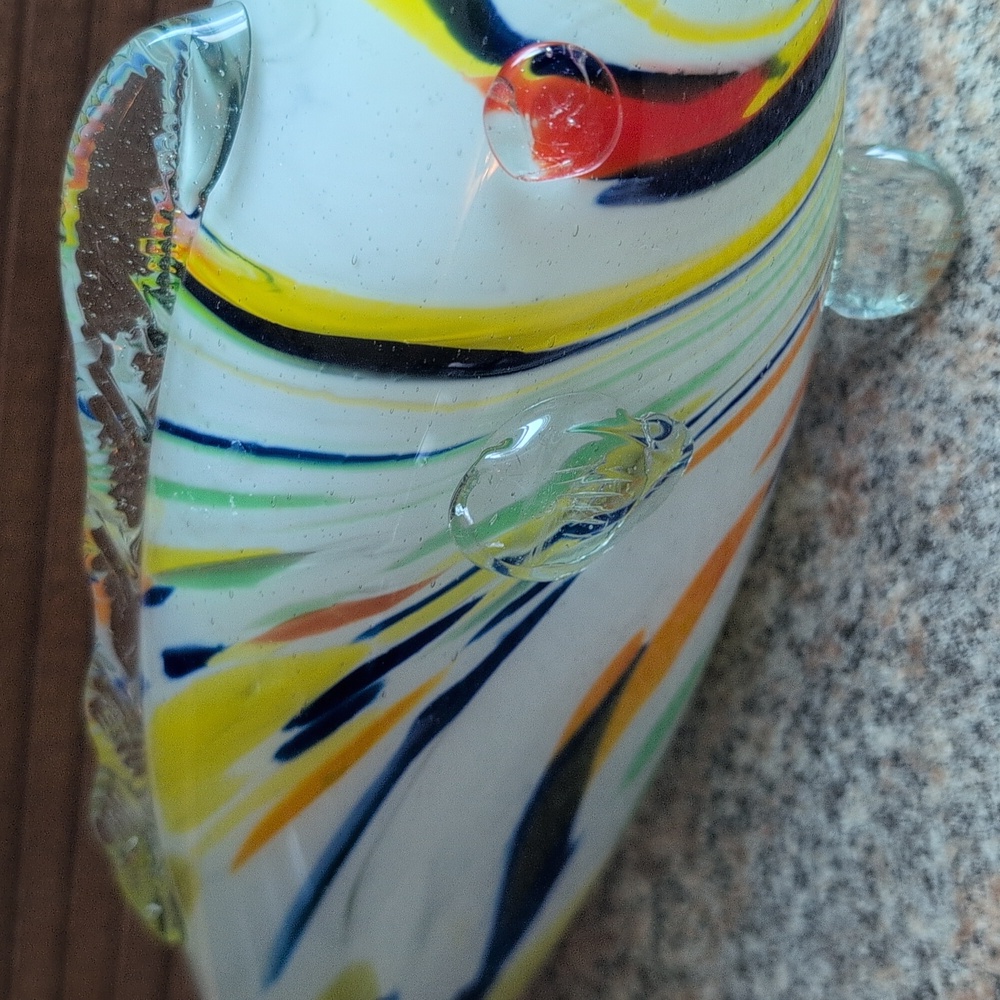 Vintage Murano Hand Blown Glass Multi-Colored Fish Figurine - Picture 4 of 13